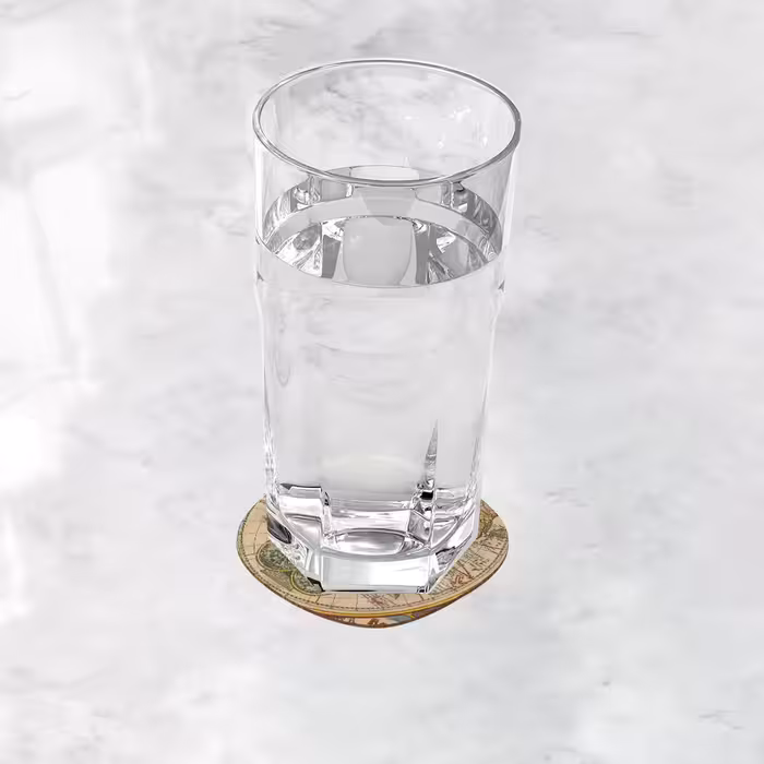 زیر لیوانی ترمه طراحان ایده مدل نقشه قدیمی کد cfp024 بسته 6 عددی