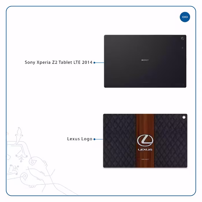 برچسب پوششی ماهوت مدل Lexus-Logo مناسب برای تبلت سونی Xperia Z2 Tablet LTE 2014