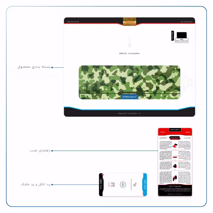 برچسب پوششی ماهوت مدل Army-Green-2 مناسب برای تبلت اپل iPad Pro 12.9 (GEN 3) 2018 A1895