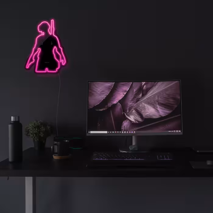 چراغ دیواری نئون دیزاین طرح Pubg-BL_PN