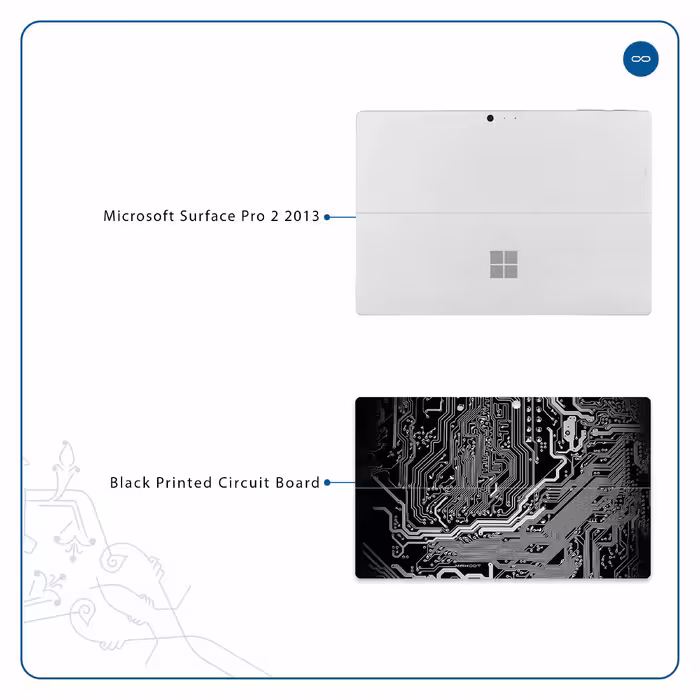 برچسب پوششی ماهوت مدل Black Printed Circuit Board مناسب برای تبلت مایکروسافت Surface Pro 2 2013