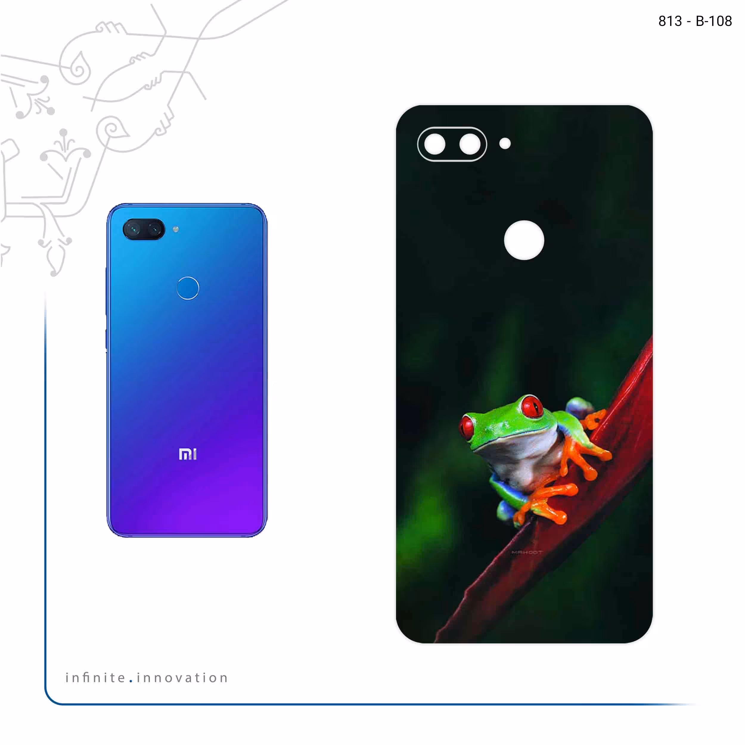 برچسب پوششی ماهوت مدل Frog مناسب برای گوشی موبایل شیائومی Mi 8 Lite