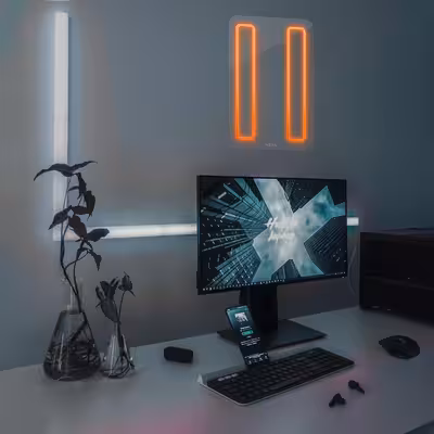 چراغ دیواری نئون دیزاین مدل Pause_ORG