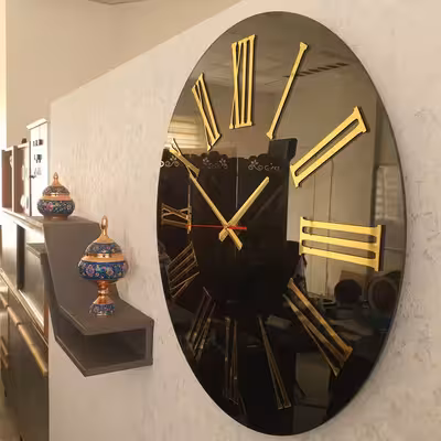 ساعت دیواری تارادکور طرح آینه ای مدل ژینا