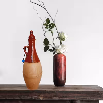 کوزه سفالی مدل بلند کد 77