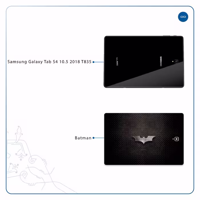 برچسب پوششی ماهوت مدل Batman مناسب برای تبلت سامسونگ Galaxy Tab S4 10.5 2018 T835