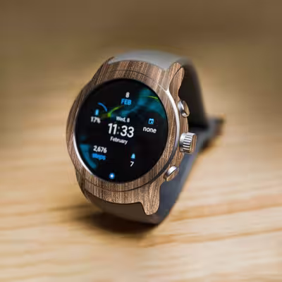 برچسب ماهوت طرح Light Walnut Wood مناسب برای ساعت هوشمند ال جی Watch Sport