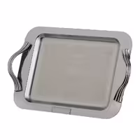 سینی استیل مربع شاینی مدل لوییس – سایز بزرگ