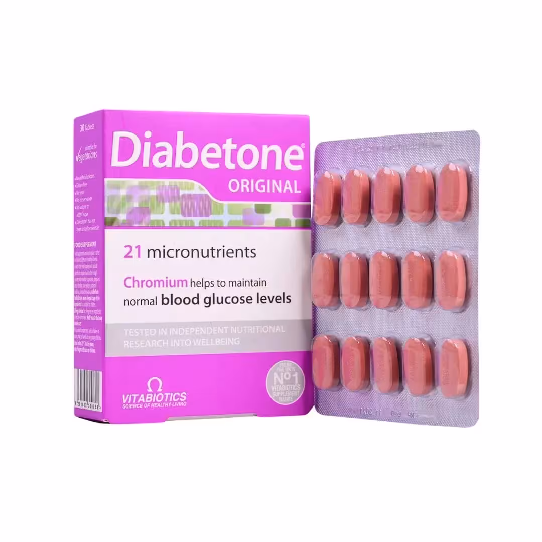 قرص ویتابیوتیکس diabetone بسته 30 عددی