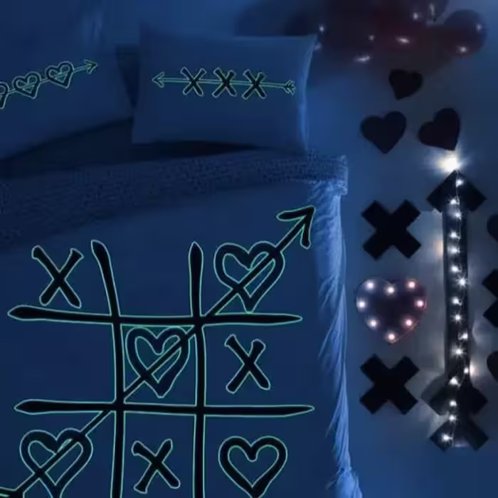 سرویس ملحفه دونفره شبرنگ Glow xox برند Tac