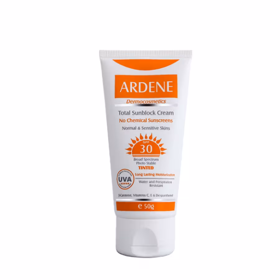 کرم ضد آفتاب رنگی آردن فاقد جاذب های شیمیایی مناسب پوست های معمولی و حساس SPF30