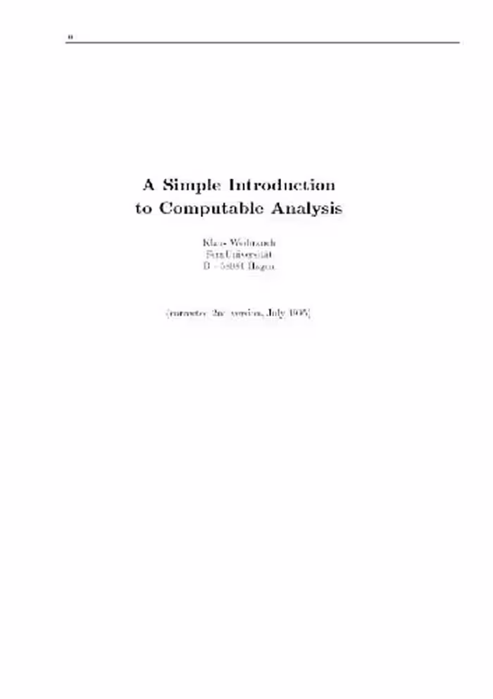 خرید و دانلود نسخه کامل کتاب A simple introduction to computable analysis