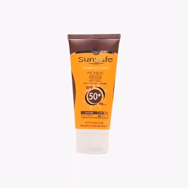 ضدآفتاب رنگی فاقد چربی سان SPF50 سیف بژ روشن