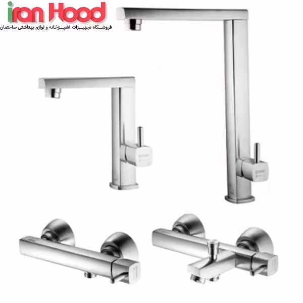 ست شیرالات درخشان مدل اسپینر کروم