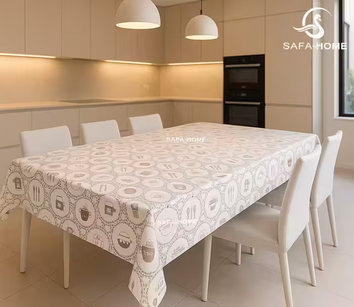 سفره رومیزی طرح دیزاین دارای سایزبندی