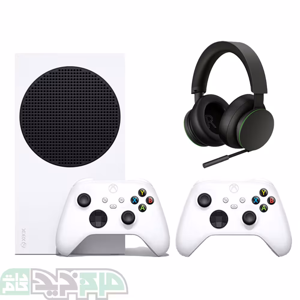 ایکس باکس سری اس با دسته سفید و هدست بی سیم