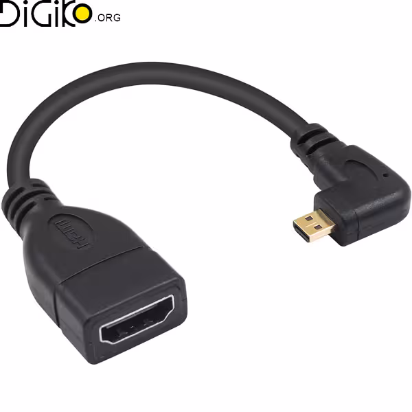 کابل تبدیل HDMI ماده به Micro HDMI نری سر کج