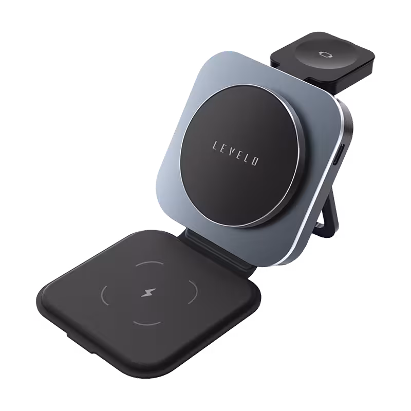 شارژر بی سیم 3 کاره لولو مدل Levelo TrioFlow 3 in 1