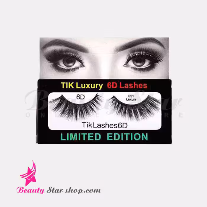 مژه مصنوعی شش بعدی مو طبیعی تیک مدل 051