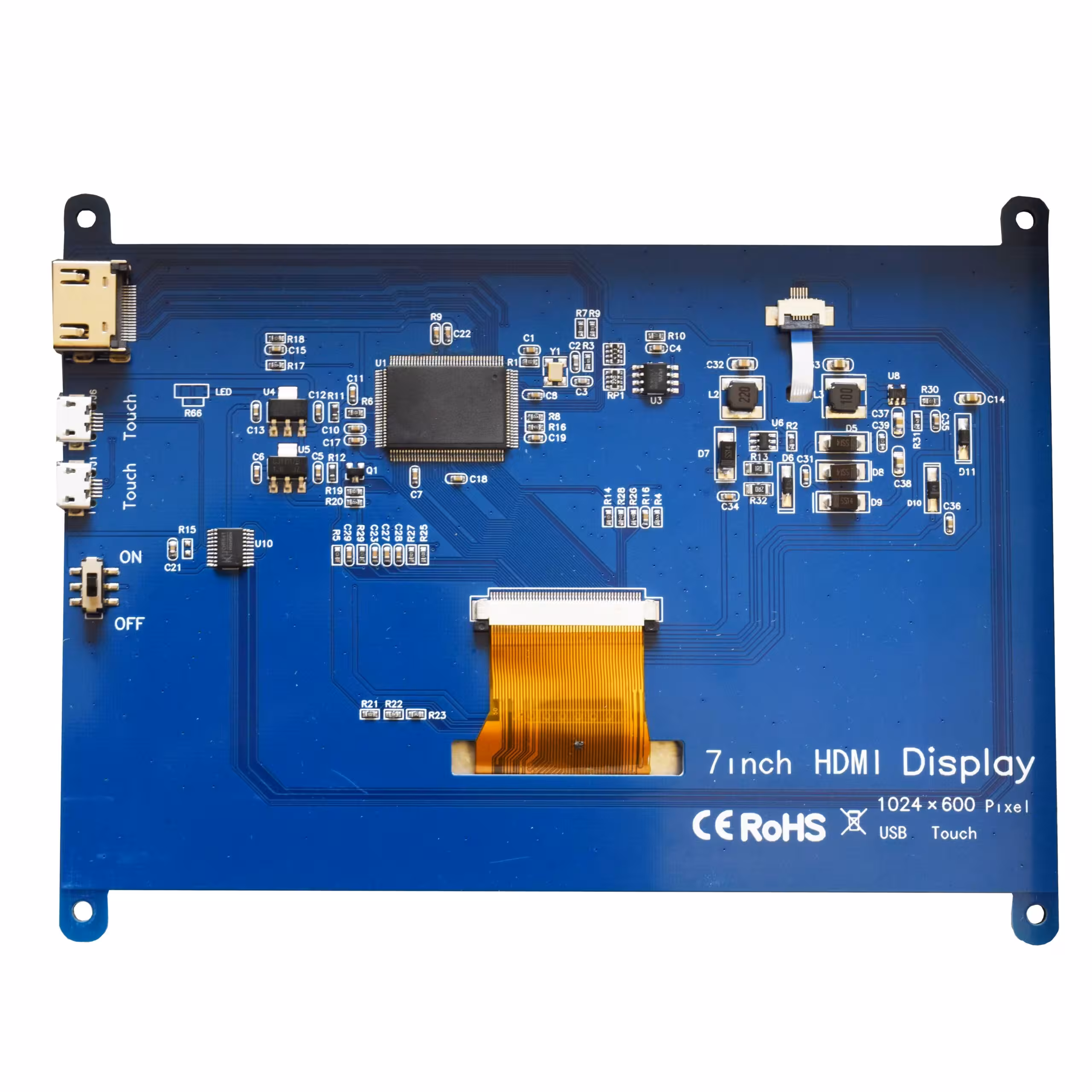 نمایشگر 7 اینچ همراه با تاچ خازنی دارای ورودی HDMI اورجینال