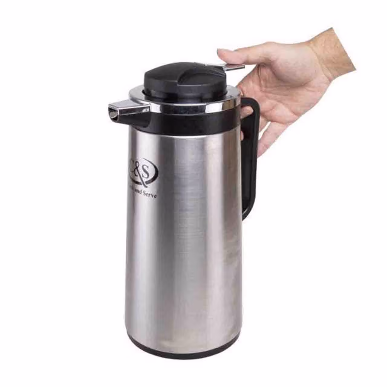 فلاسک 1.9 لیتری بدنه استیل داخل شیشه