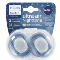 پستانک اونت اولترا ایر شب تاب 6-18ماه avent ultra air طرح ستاره و ماه