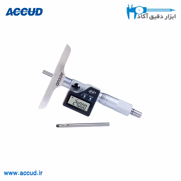 میکرومتر دیجیتال عمق سنج 50-0 میلی متر Accud (آکاد) مدل 395-002-01
