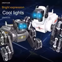 ربات سگ کنترلی دیوانه هشت چرخ ملق زن شارژی