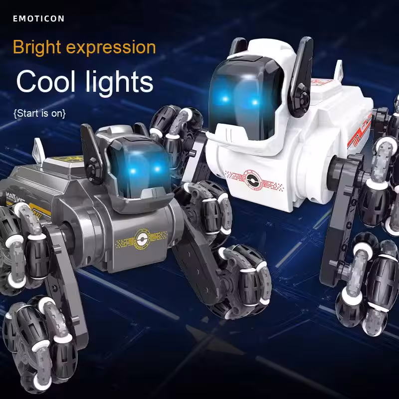 ربات سگ کنترلی دیوانه هشت چرخ ملق زن شارژی