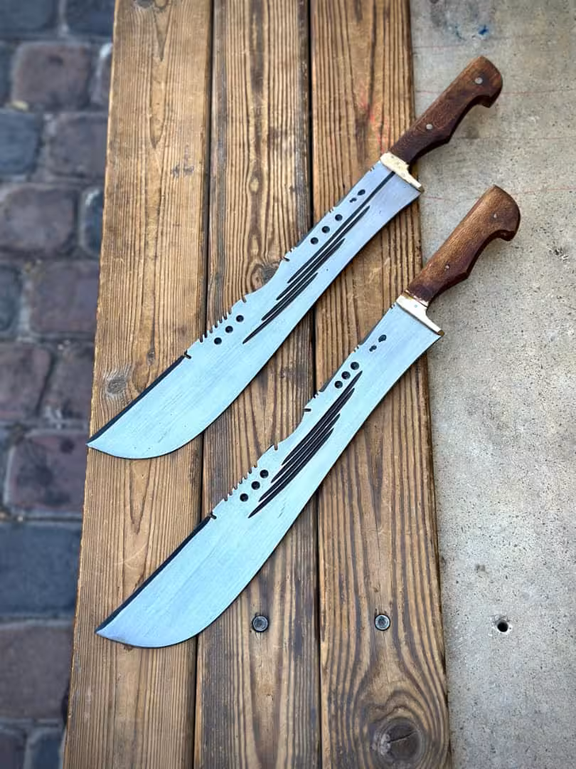 بامبو نوری یک تیکه 50 سانت دسته چوبی قبضه برنجی