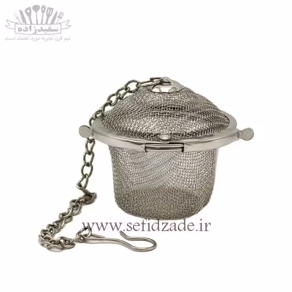 صافی چایی قوری زنجیردار استیل کوچک