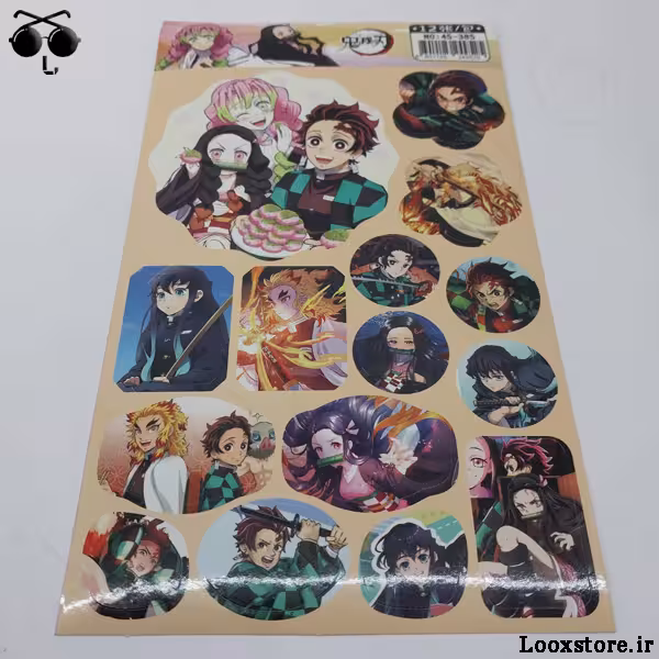 استیکر انیمه شیطان کش کیوت (12 برگه)
