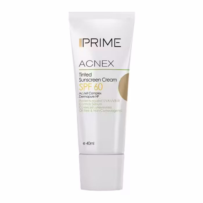 ضدآفتاب پوست مختلط تا چرب رنگی لایت بژ spf60 پرایم