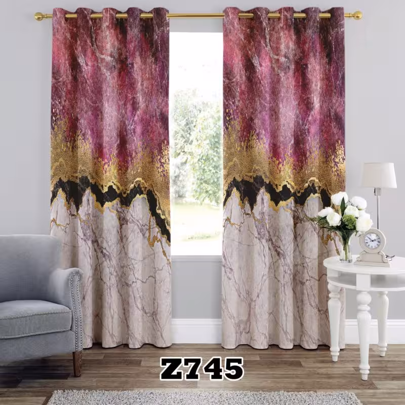 پرده سه بعدی طرح سنگ