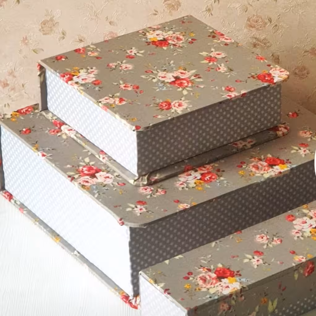 ست جعبه چوبی و جامدادی چوبی گلگلی (باکس چوبی)