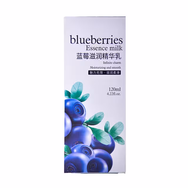 لوسیون مرطوب کننده بایو آکوا مدل Blueberries essence milk حجم 120 میلی لیتری