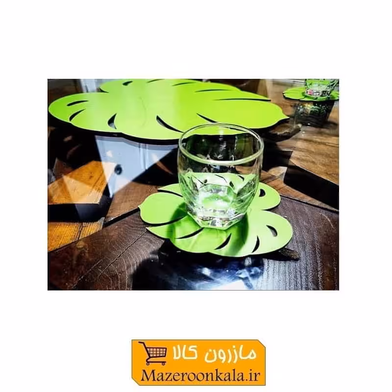 زیر لیوانی چوبی برگ انجیری HZL-001