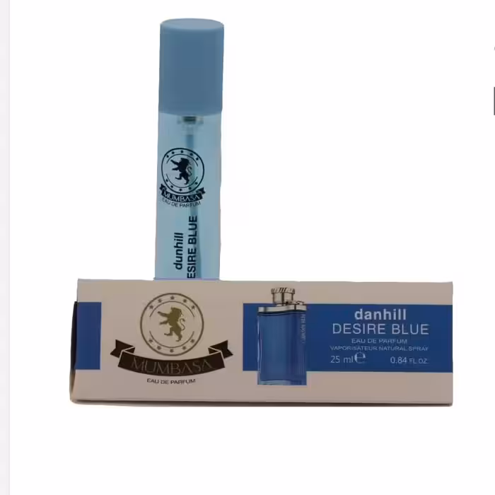 عطر جیبی مردانه دانهیل ابی مومباسا مدل DUNHILL DESIRE BLUE حجم 25 میلی لیتر

