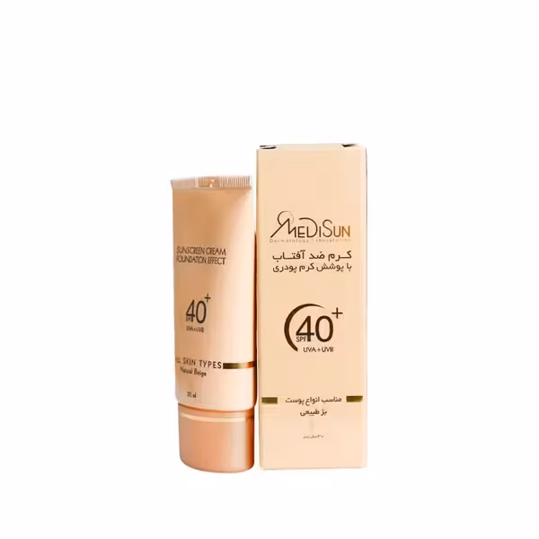 ضدآفتاب کرم پودری کد 2 بژ طبیعی SPF40 مناسب انواع پوست مدیسان 30 میلیلیتر Medisun