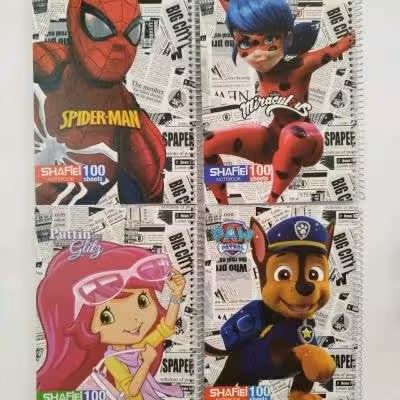 دفتر 100 برگ سیمی اعلا شفیعی(مناسب برای جوایز)