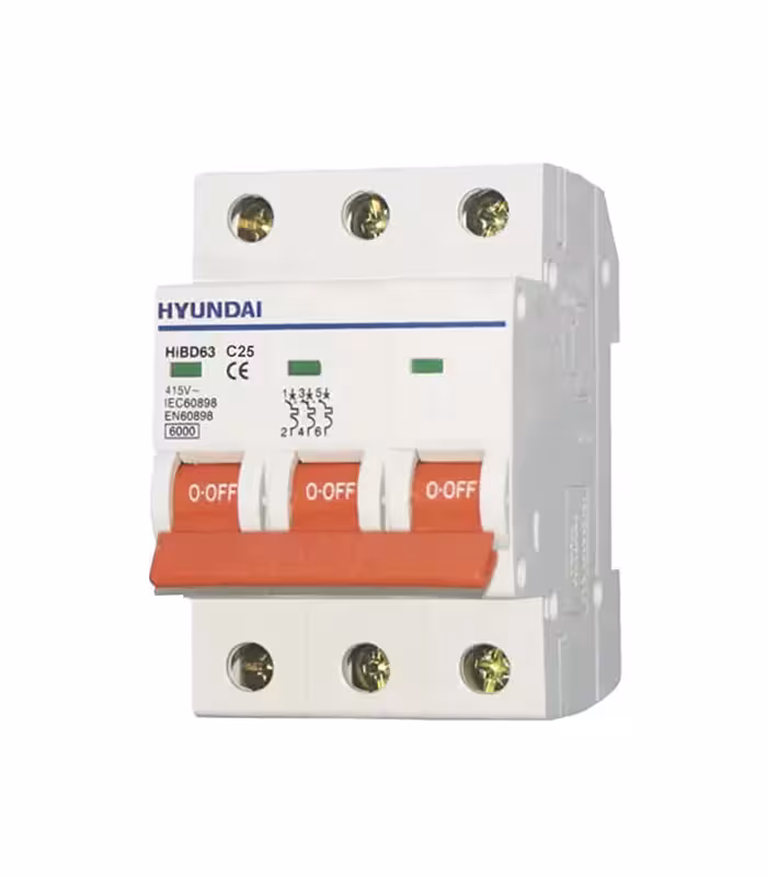 فیوز مینیاتوری سه فاز 25 آمپر هیوندای مدل C25