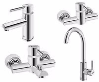 ست شیرالات شودر مدل موناکو پلاس کروم