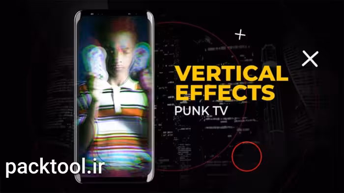 دانلود پروژه پریمیر جلوه های تلویزیونی پانک عمودی Vertical Punk Tv Effects - پک تول