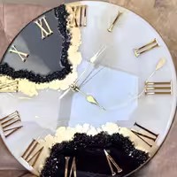 ساعت چوب و رزین،قطر40،کد6675،خاص و شیک