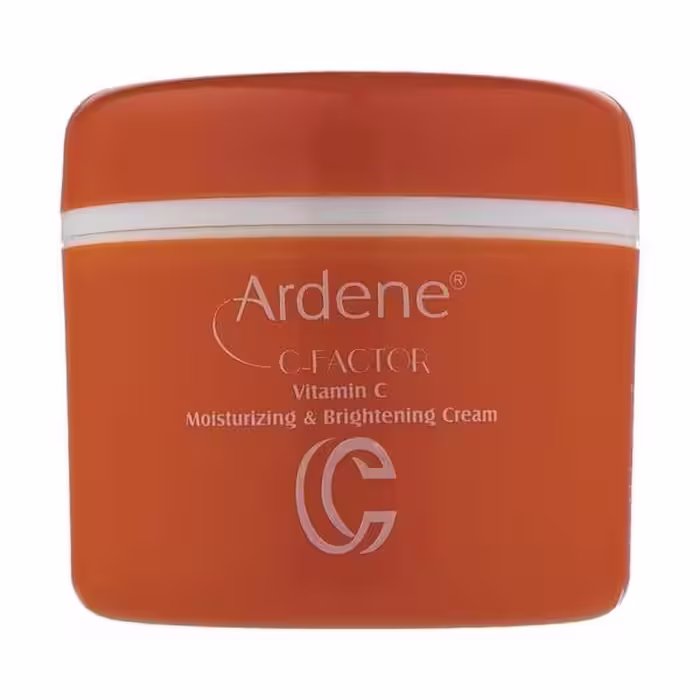 کرم روز مرطوب و روشن کننده کاسه ای Ardene C-Factor آردن سی فکتور مدل ویتامین سی SPF15 میل 150