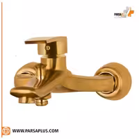 شیر حمام دوان مدل تریفا طلایی مات