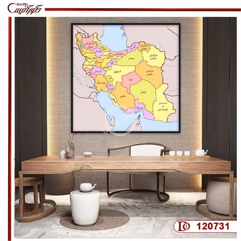 تابلو دکوراتیو نقشه ایران S120731
