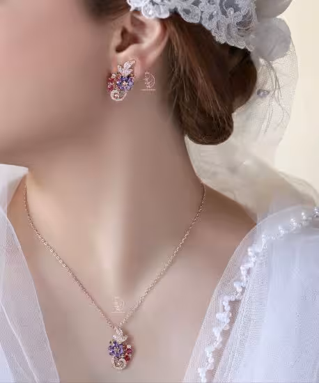 💍نیم ست جواهری با زنجير(N_4021)