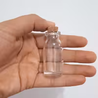 بطری دکوری شیشه ای مدل شفاف