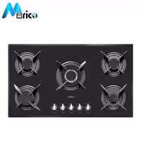 گاز رومیزی کن کد IG8503 پنج شعله شیشه مشکی